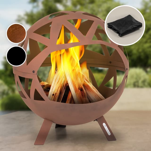 Blumfeldt Feuerschale - Große Outdoor Stahl-Feuerschale für unvergessliche Feuererlebnisse 🌟🔥