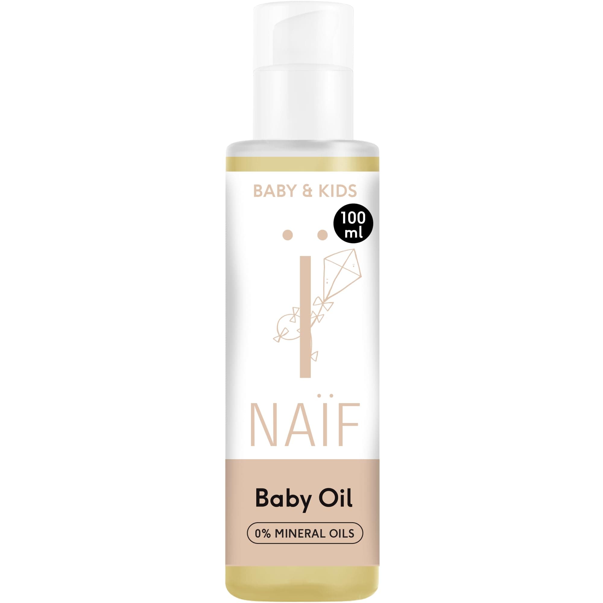 👶 Naïf Sanftes Babyöl - 100 ml - Natürliche Inhaltsstoffe - Vegan 👶