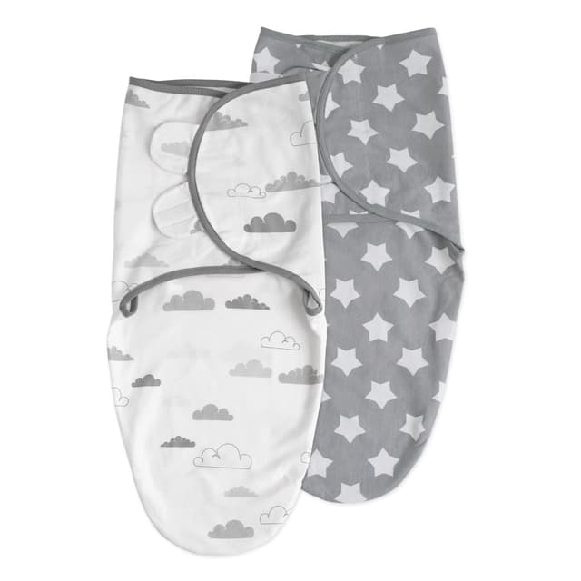 👶🌟 Soarwg Kids Pucksack 0–3 Monate Baby Schlafsäcke - 2er Pack (Grau) Clouds And Stars