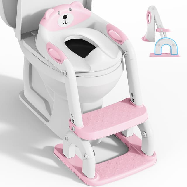 Kinder Toilettensitz mit Treppe 🚽 2-in-1 Toilettentrainer für Jungen und Mädchen