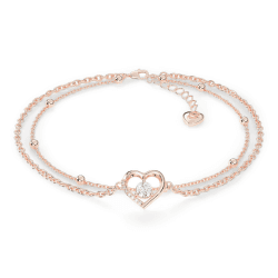 SERASAR | Damen Fußkettchen | 925 Sterling Silber mit 18 Karat Echtgoldplattierung ❤️🎁