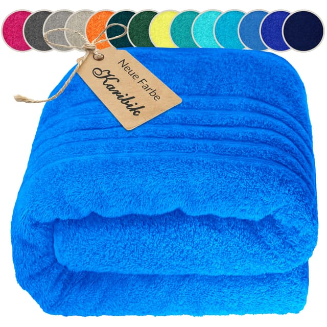 Lashuma Saunahandtuch groß Blau - Karibik, London Saunatuch Angebot!