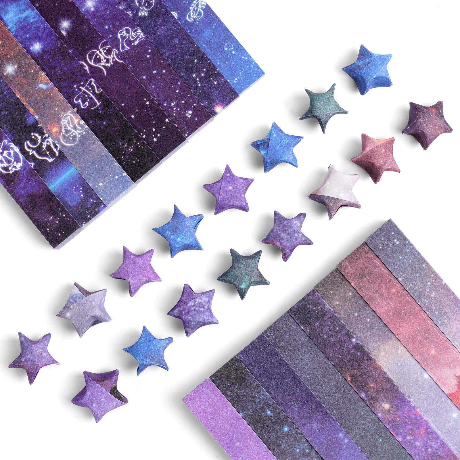 🎨 OFFCUP Origami Stern Papierstreifen, 1080 Stück Glücksstern Papierstreifen 🌟