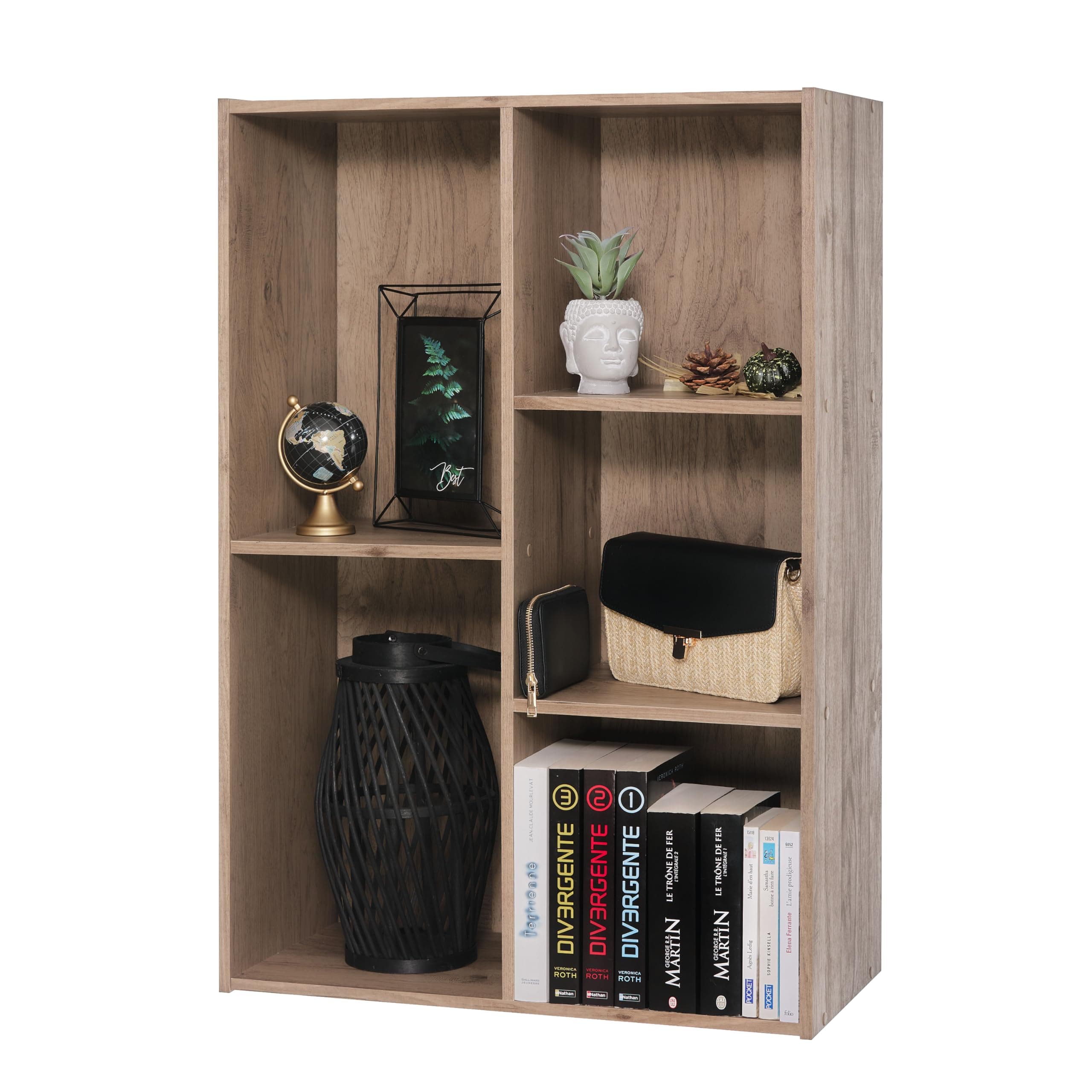 📚 Iris Ohyama Bücherregal, 5 Etagen, Aschbraun - Platzsparend und Vielseitig!