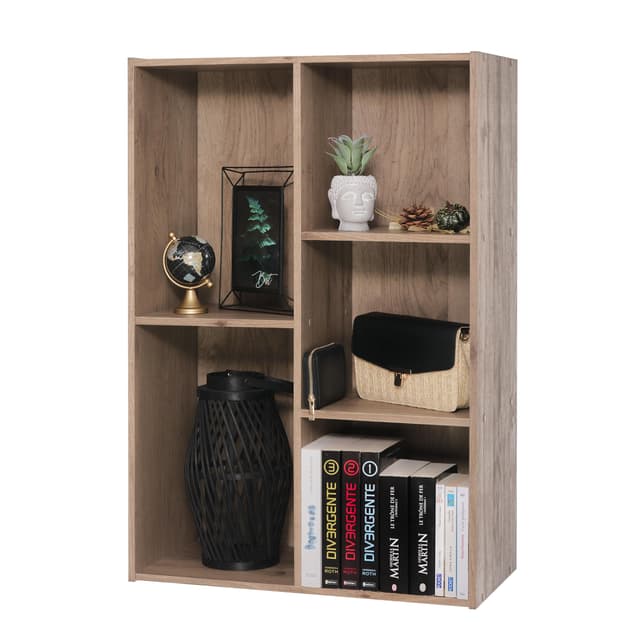 📚 Iris Ohyama Bücherregal, 5 Etagen, Aschbraun - Platzsparend und Vielseitig!