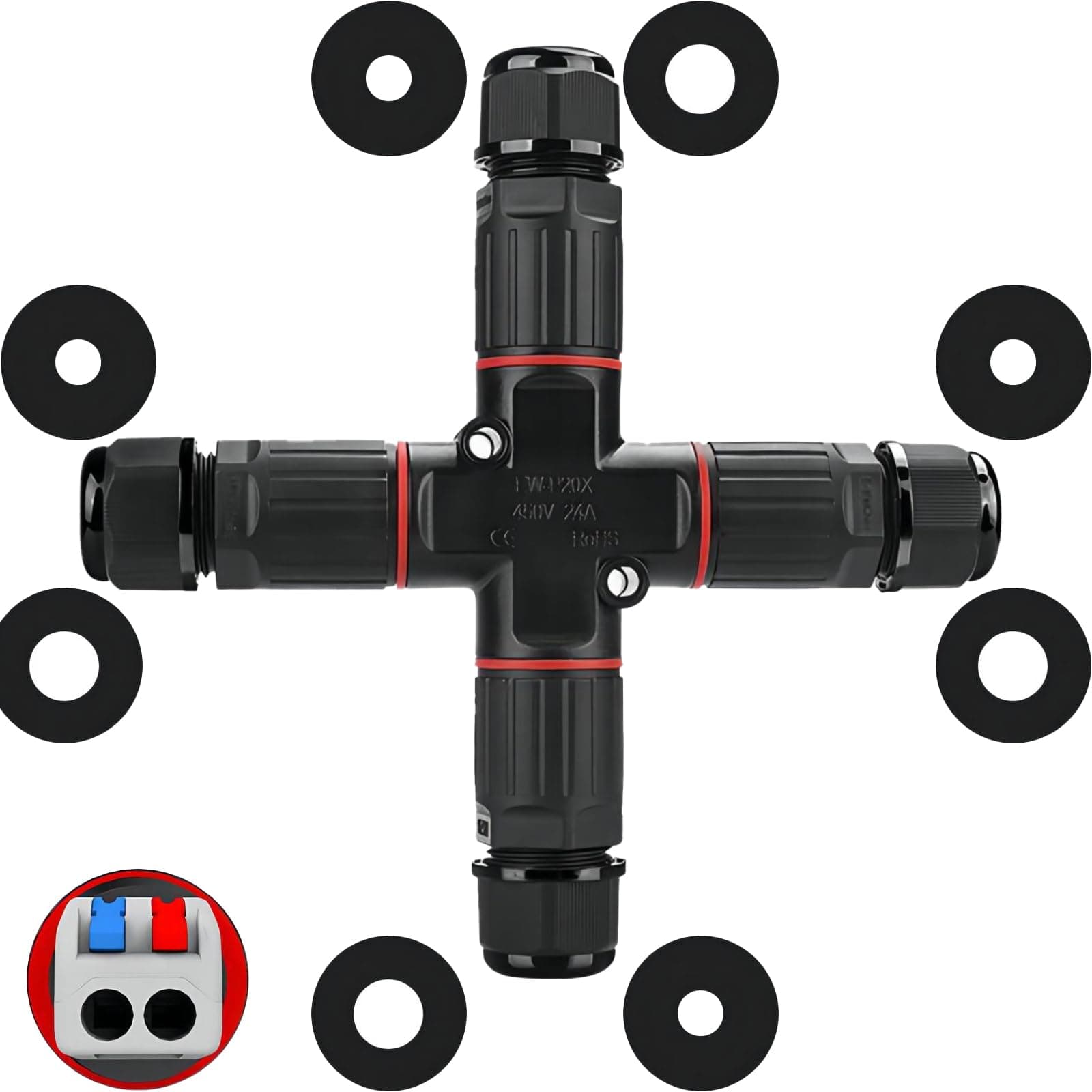 🔌 Wasserdichte Kabelverbinder - IP68 Verbindungsklemmen 2-polig P20X