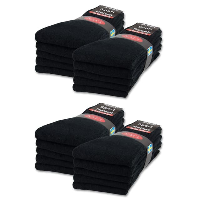 🧦 10 | 20 | 30 Paar Sportsocken Tennissocken Arbeitssocken Herren & Damen Socken Baumwolle 35-38 20 Paar | Schwarz Angebot