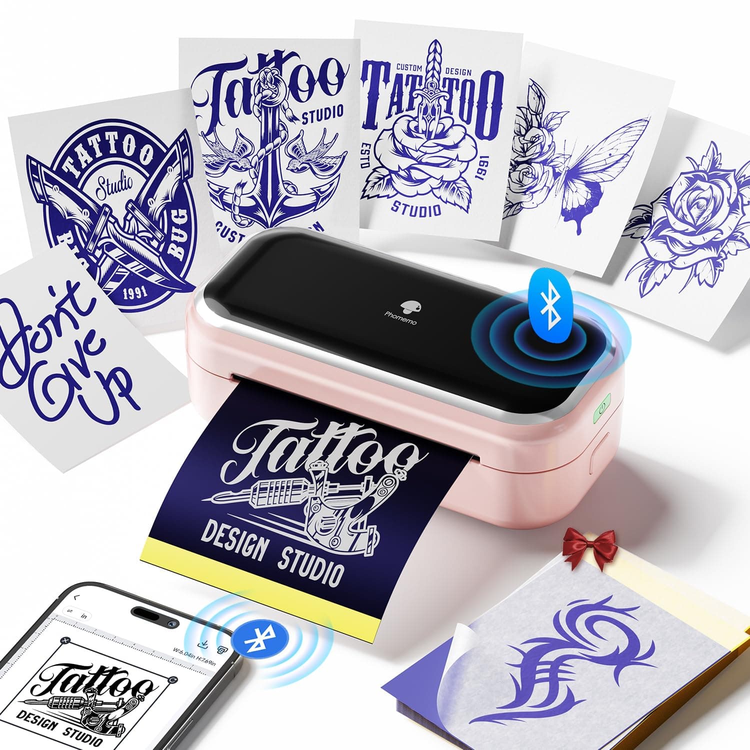 Phomemo TP31 Tattoo Drucker Bluetooth - Upgrade Tragbarer Tattoo Stencil Drucker 3 Zoll