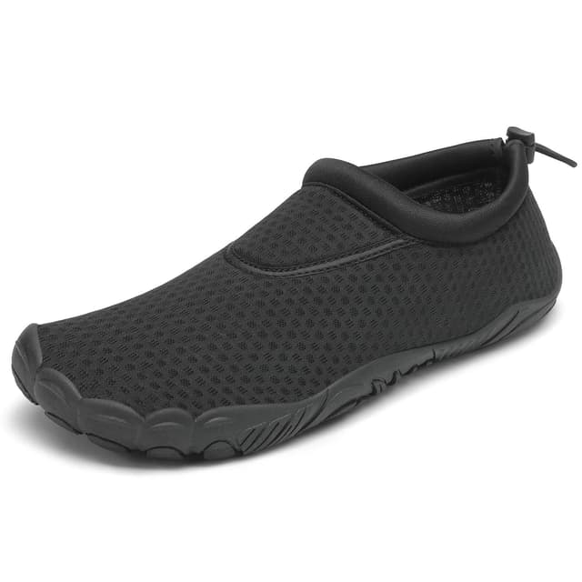 🌊👣 Mishansha Unisex Badeschuhe | Leicht & Atmungsaktiv | Rutschfeste Barfußschuhe - Schmierfett Schwarz 41 EU