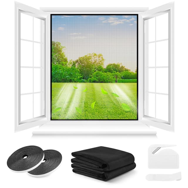 Fliegengitter Fenster ohne Bohren DIY 210x250cm 2 Stück 🪰🪞