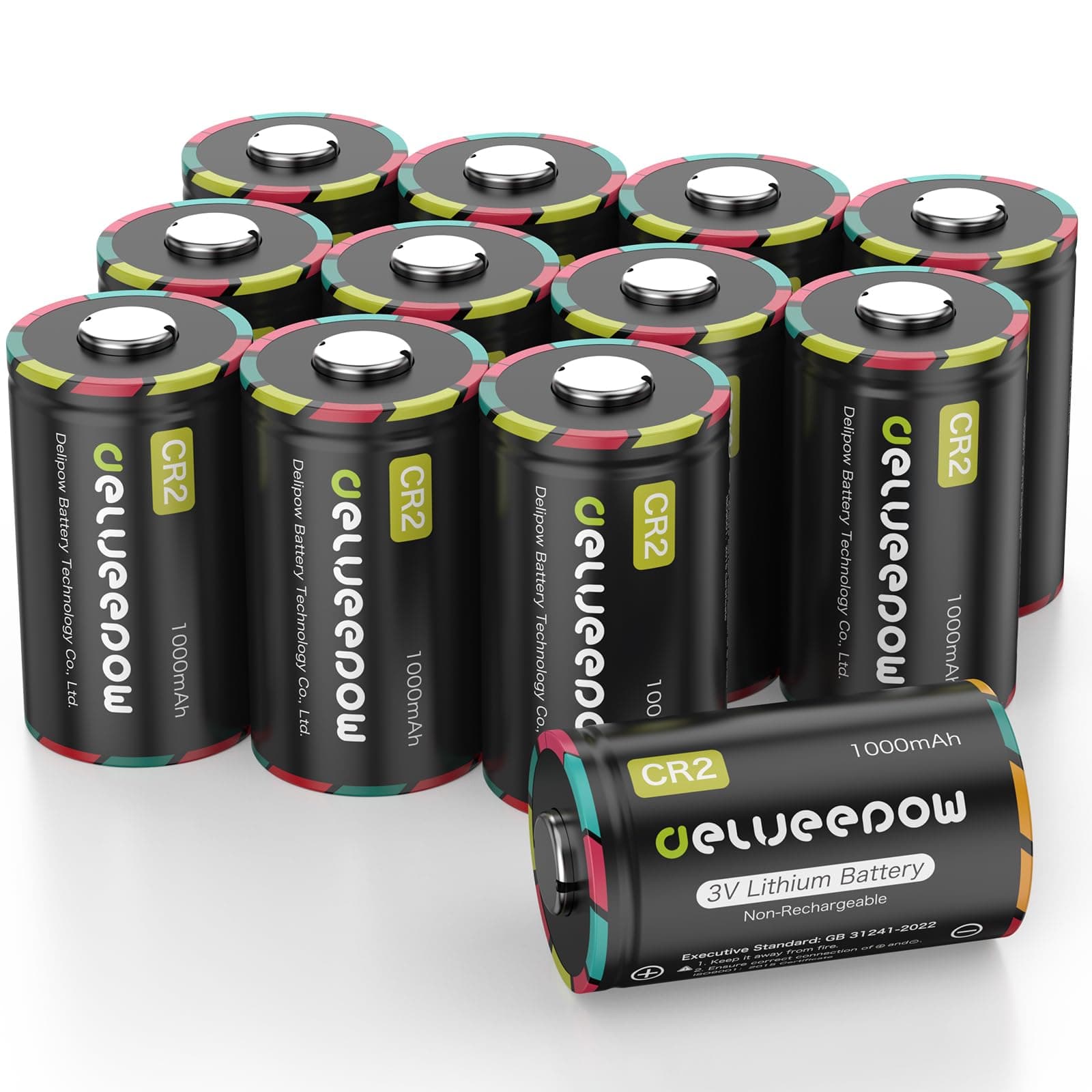 Delyeepow CR2 Batterie 3V Lithium-Batterie 1000mAh, CR2 Foto Lithium Batterien 12 Stück 📸🔋