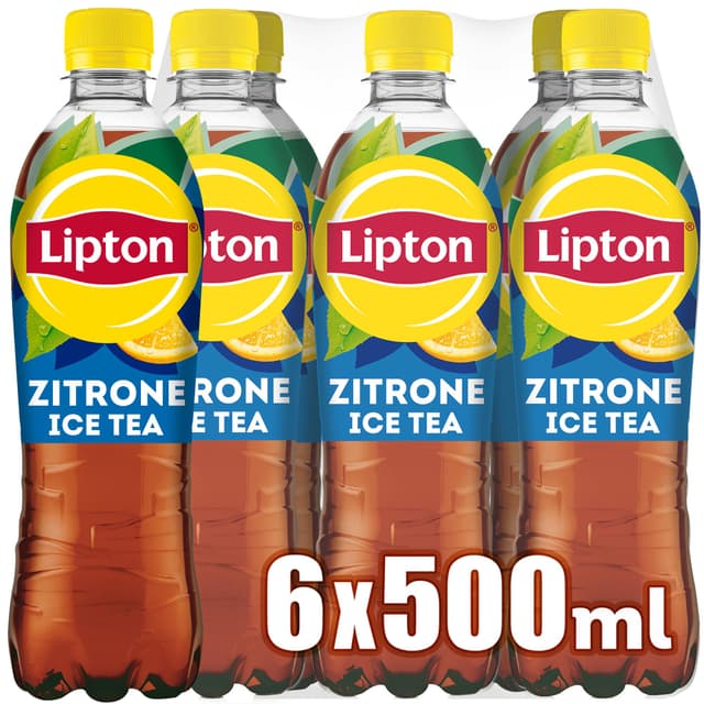 Lipton Ice Tea Zitrone, Eistee mit Zitronen Geschmack EINWEG (6 x 0.5 l) 6X0,5L