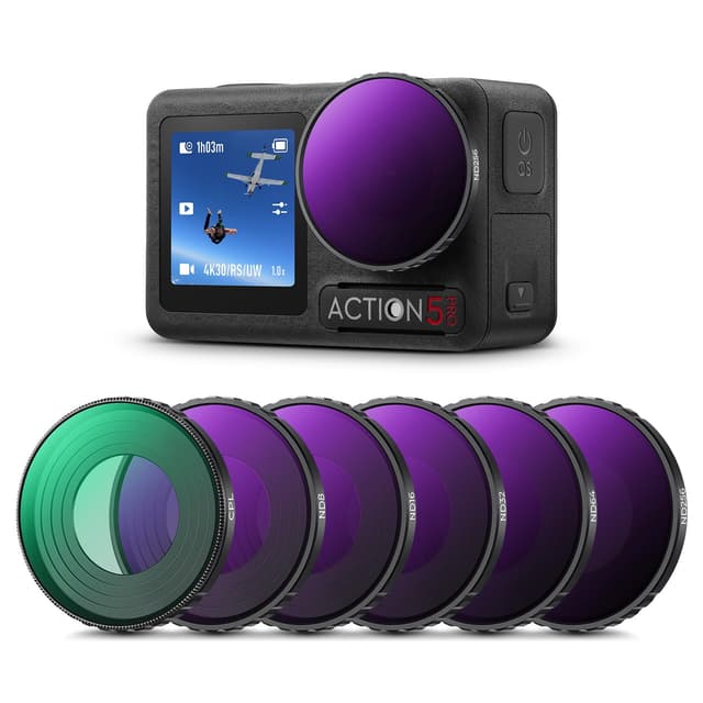K&F Concept ND Filtersets, 6er Pack CPL, ND8, ND16, ND32, ND64, ND256 Filter