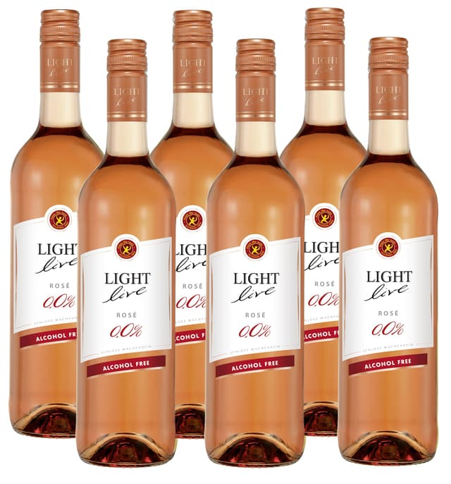 🍷🌟 LIGHT live alkoholfrei 0,0% Wein Rosé (6 x 0,75 l) - Angebot!