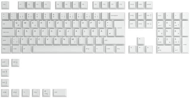 Glorious Gaming 115x GPBT-Keycaps - Cherry-Profil | Arctic White