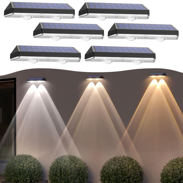 🌞🌿 Liyade Solarlampen für Außen - 6 Stück - Weiß