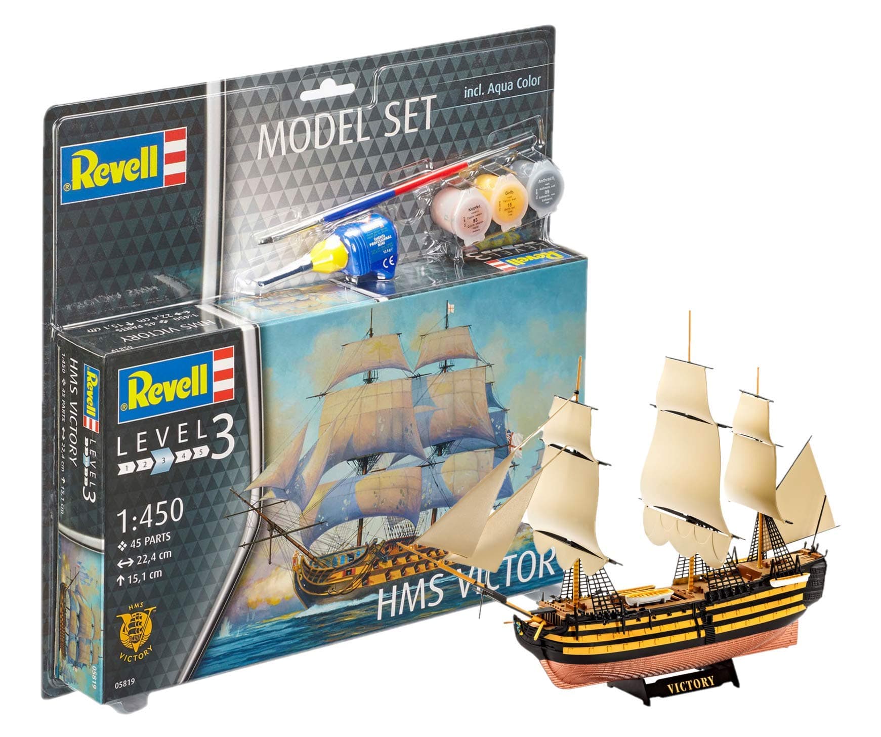 🚢🎨 Revell 65819 - Modellbausatz - HMS Victory im Maßstab 1:450 🎉