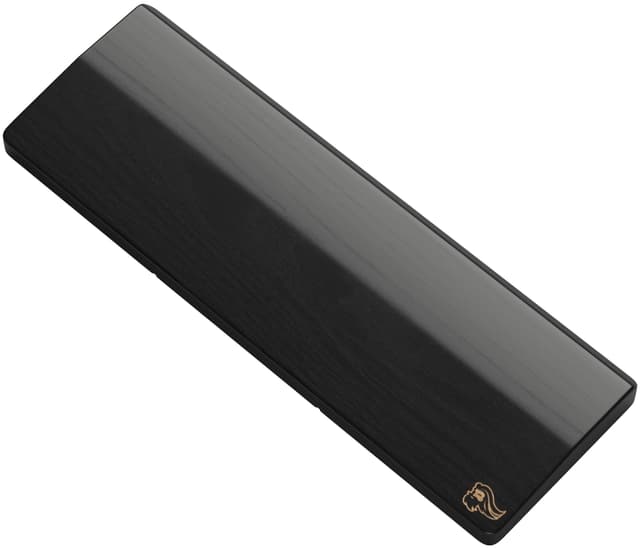 🎮 Glorreiche Gaming Holz Tastatur Handgelenkauflage (Kompakt) - Weiße Esche, Onyx 19 mm - Kompakt Onyx