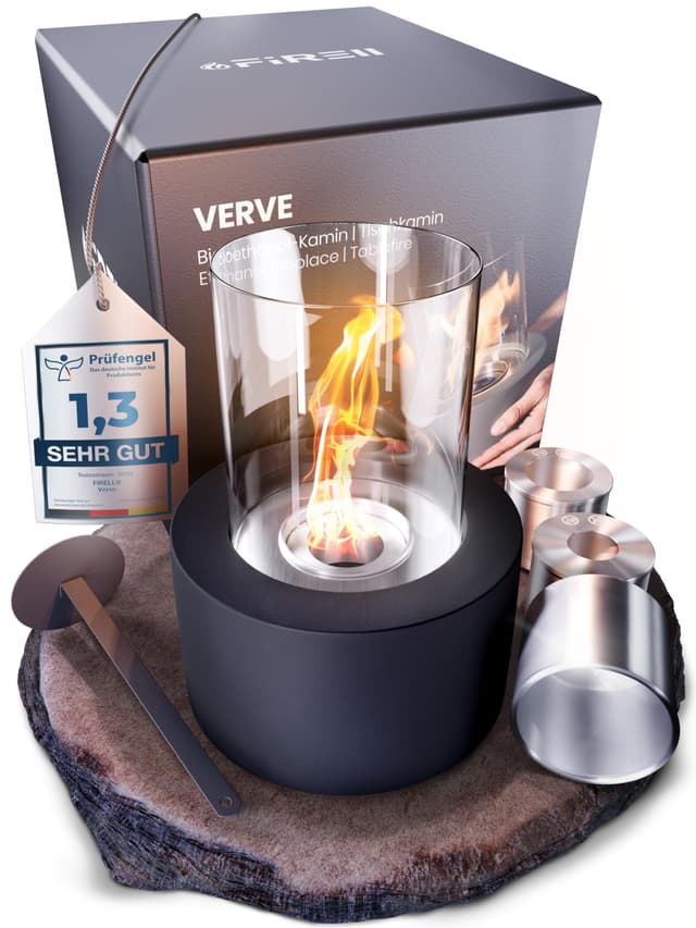 Firell Bioethanol Tischkamin aus massivem Beton 🔥🌿🏡