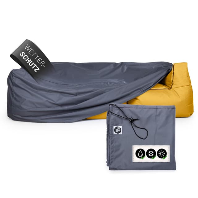 🌦️ LUMALAND Wetterschutzhaube - Abdeckung für 3 Modulare Elemente  |  Abdeckplane Sitzsack wetterfest  |  Schutzhülle Bean Bag wasserdicht  |  Regenschutz, Sonnenschutz für Sessel etc.  |  Abdeckhaube Sofa, Pouf 220 x 85 x 75 cm