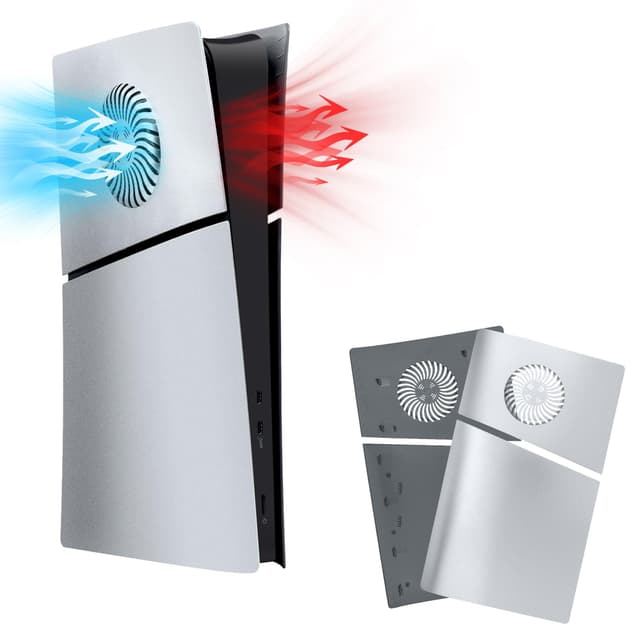 🎮 Mcbazel PS5 Slim Digital Frontplattenersatz Faceplates Silber - Hochwertiger Konsolenschutz! 🛡️
