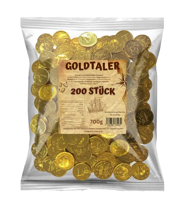 Goldtaler aus Schokolade 200 Stück 🍫🎉