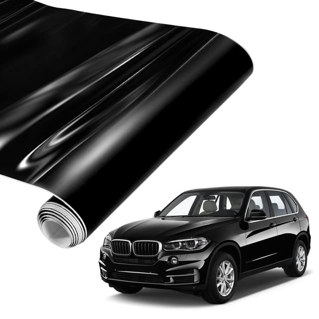 Spurtar Vinylfolie Schwarz Hochglanz, 30,5 x 152 cm 🚗