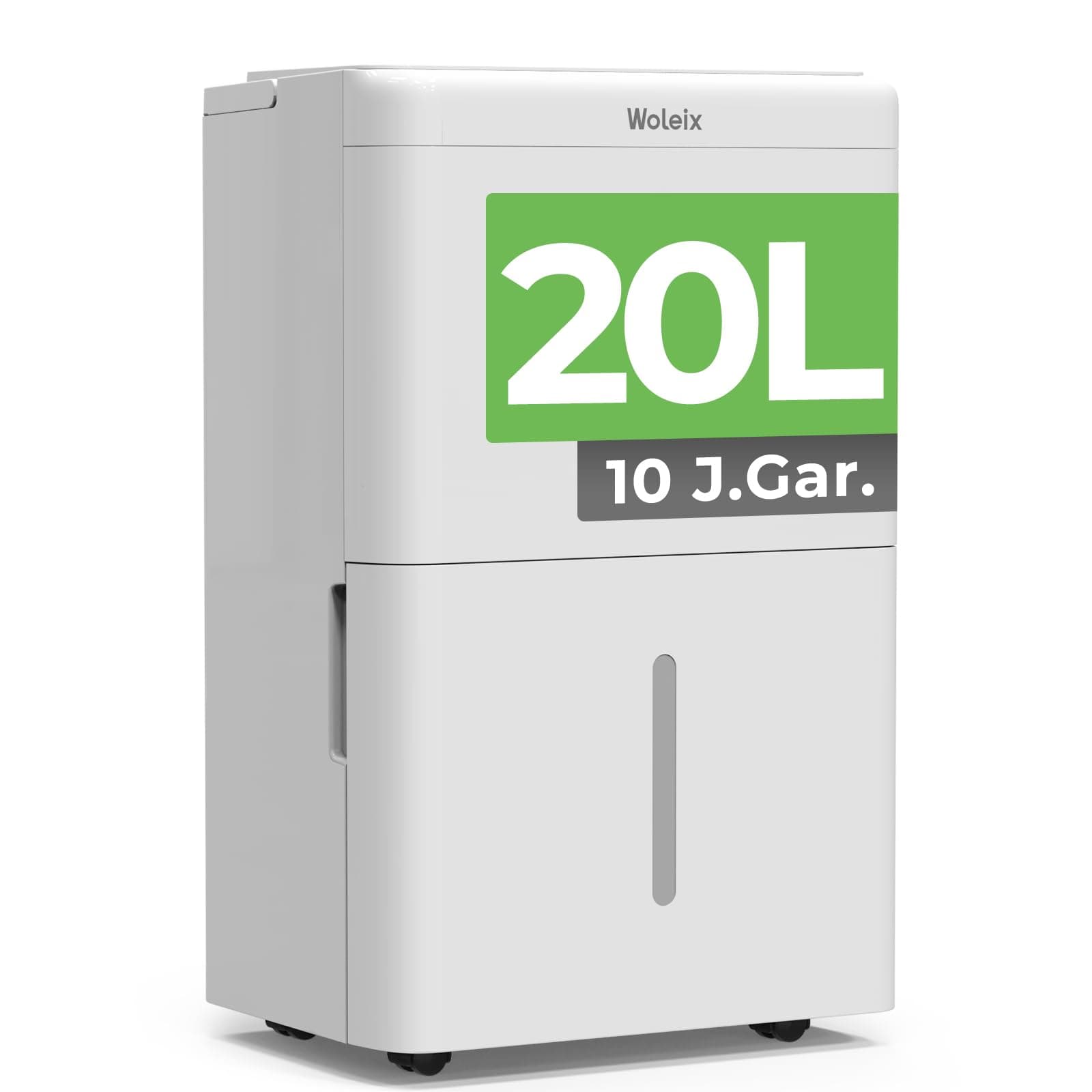 🌬️🏠 Woleix Luftentfeuchter elektrisch 20L - Entfeuchter elektrisch für Keller und Räume bis zu 150m³/50m²