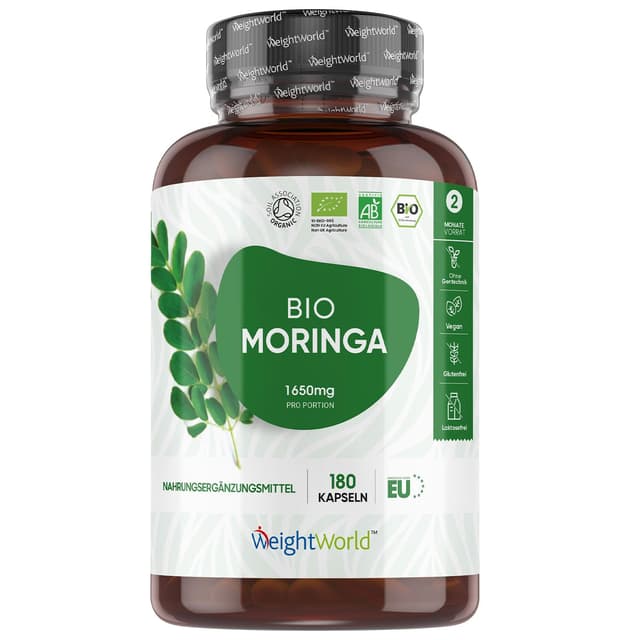 Bio Moringa Kapseln - Zertifiziertes Superfood 🌿