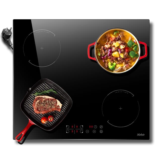 Hobsir Induktionskochfeld mit Stecker 4 Zonen 60cm 3500W
