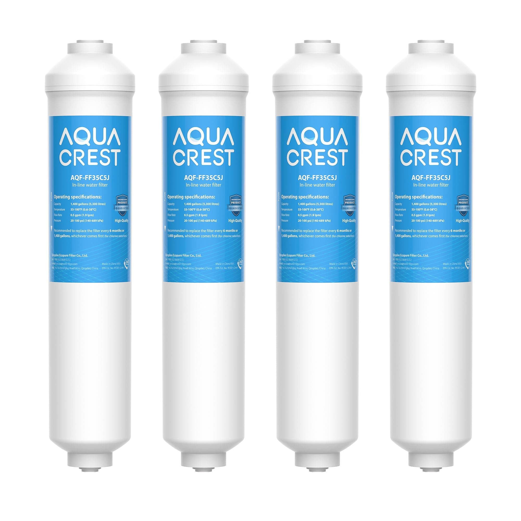 🌊🌿 AQUACREST Wasserfilter für Samsung® Kühlschrank (4 Stück) 🌿🌊