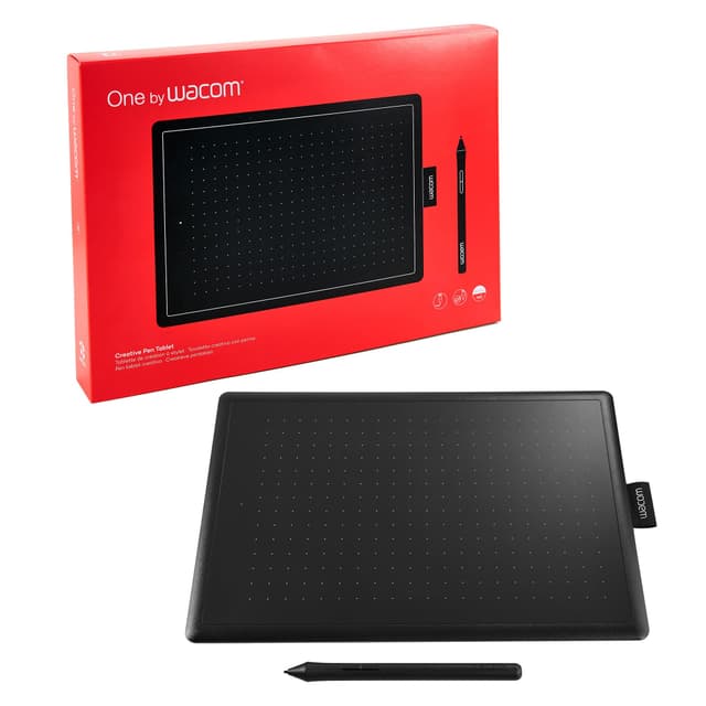 🎨🖊️ One by Wacom Stifttablett Medium in Schwarz/Rot - Sonderangebot!
