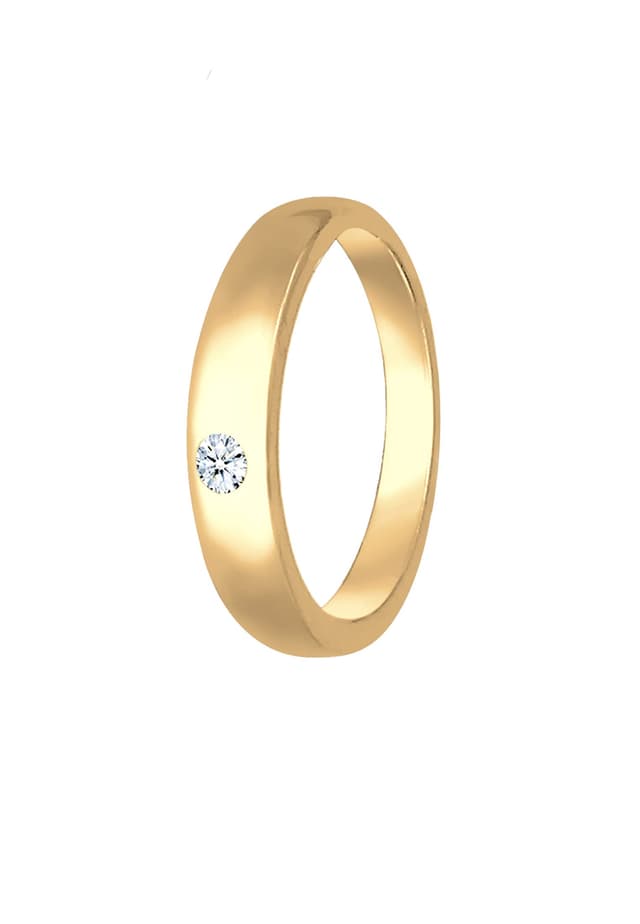 🌟 Elli DIAMONDS Anhänger Kinder Taufring mit Diamant 0.005 ct. 585 Gelbgold 🌟