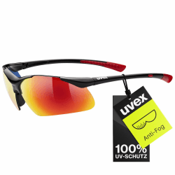 🕶️ Uvex Unisex Sportstyle 223 Sportbrille (1er Pack) Einheitsgröße Black/Red 🌞