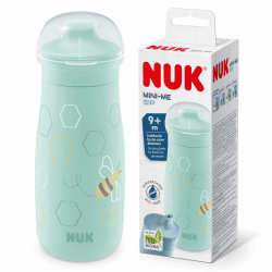 NUK Mini-Me Sip für Kleinkinder 🍼 | 300 ml | Kinderwasserflasche | Minze/Biene Grün