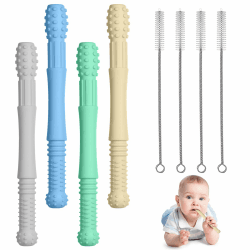 Vicloon Beißring Baby, 8-Teiliges Set Baby Beißröhrchen Silikon