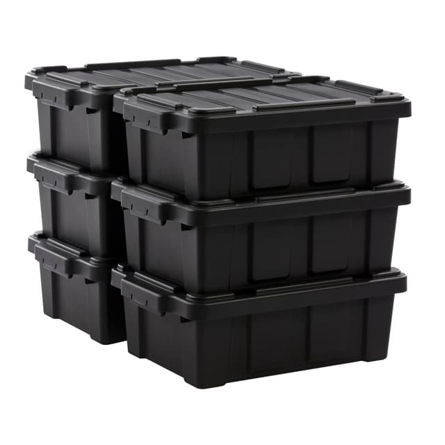 🔥 Angebot! Iris Ohyama Heavy Duty Organisation Boxes, 12.5L, 6er-Set, Rot 📦🔧
