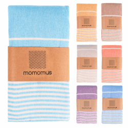 🏖️ MOMOMUS Fouta XXL mit Fransen oder Großes Strandtuch 200x200 Türkis! 🌊