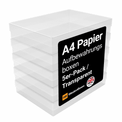 WestonBoxes Bastel-Aufbewahrungsboxen aus Kunststoff - Set mit 5 Stück im A4-Format 🎨📦