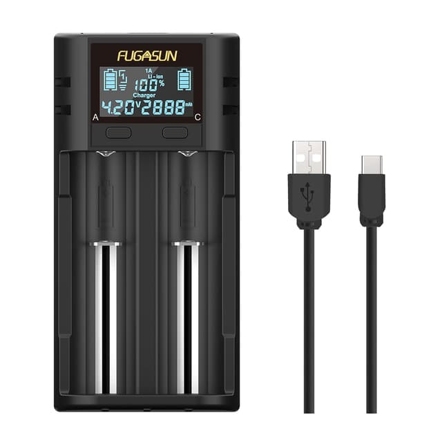 🔋🔌 Intelligentes LCD 18650 Akku Ladegerät 21750 21700 Ladegerät
