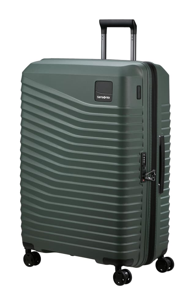 🌿👜 Samsonite Intuo - Spinner L, Erweiterbarer Koffer, 75 cm, 105/115 L, Grün (Olive Green) 🌿👜