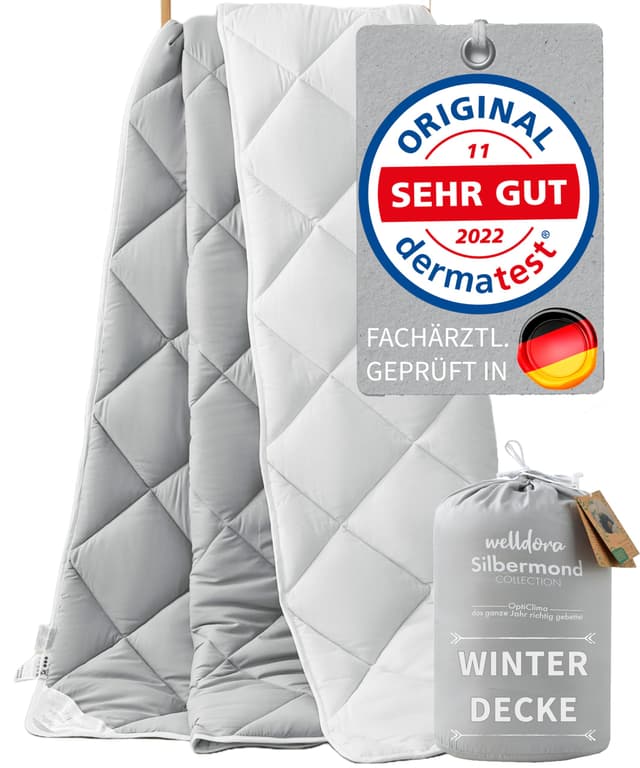 Welldora OPTICLIMA Allergiker Bettdecke 135x200 Winter | Premium Steppdecke