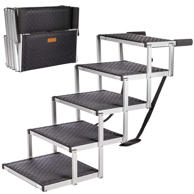 🐾 ONVAYA® Hundetreppe faltbar | Hunderampe Einstieghilfe 🚗🐶