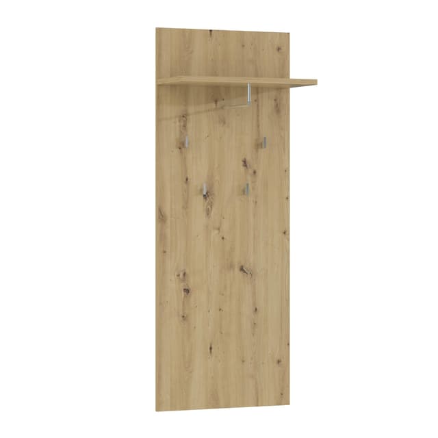 🌿 Forte TULUZA Kleiderpaneel 60 - Moderne Wandgarderobe mit Haken 🧥