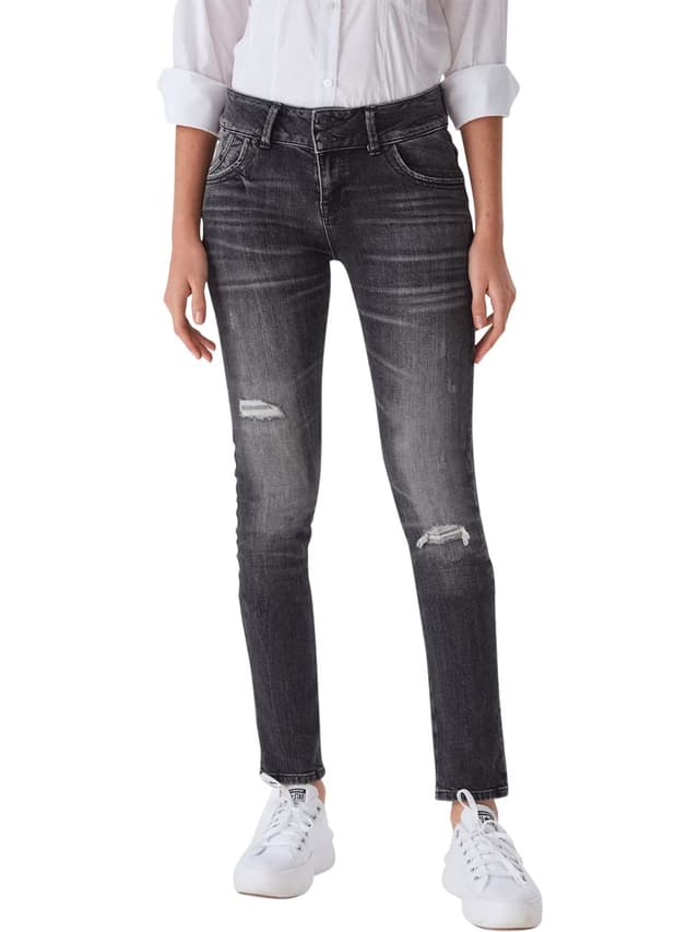 Angebot: LTB Damen Jeans Molly M Super Slim Fit 🌟 - Blau - Juana Wash W24-W34 Stretch 28W / 34L Sienne Wash 54005
