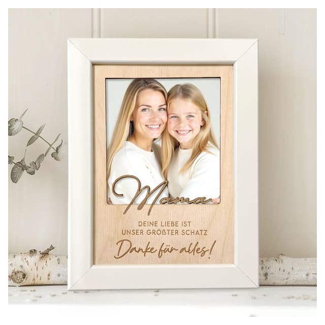 🎁 Personalisierter Bilderrahmen für Mama - Einzigartiges Geschenk für besondere Momente