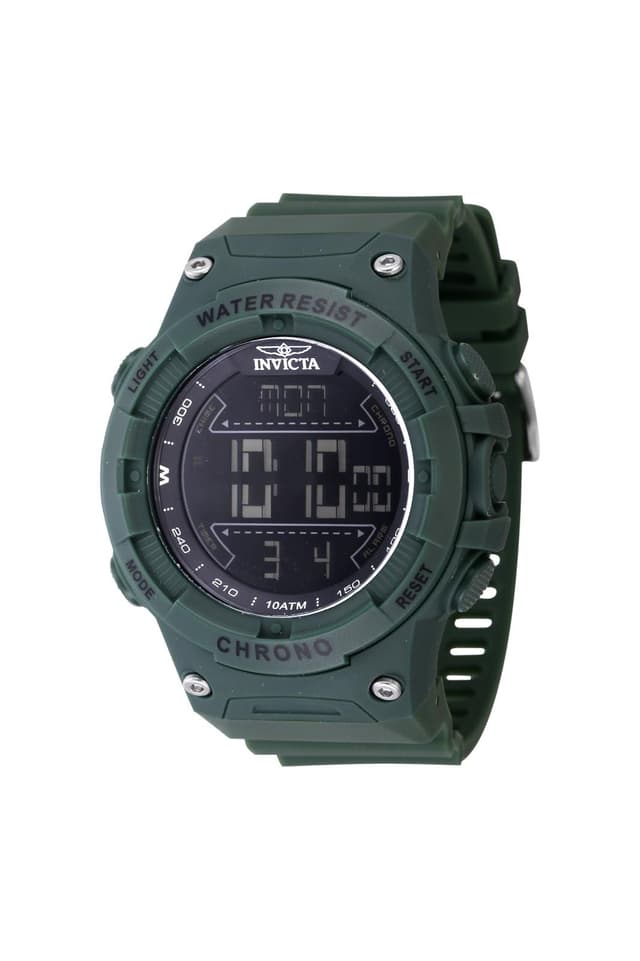🏎️ Invicta Racing Kunststoff Herren Quarzuhrwerk - 52mm Grün 🕒
