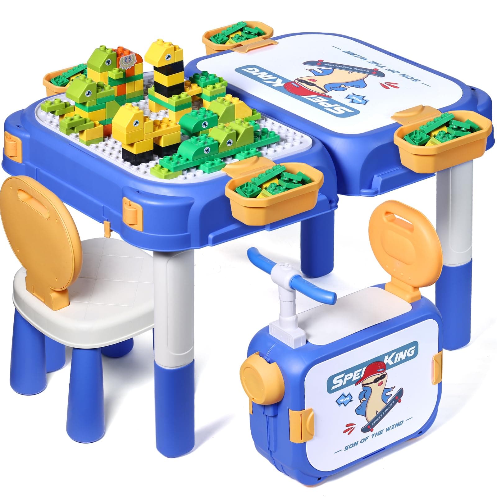 🎉 Fygurso Kindertisch mit Stühle Set ab 3 Jahre | 6-IN-1-KINDERTISCH 🎨🚗