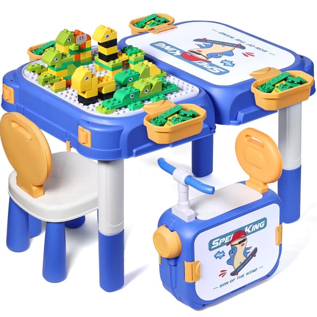 🎉 Fygurso Kindertisch mit Stühle Set ab 3 Jahre | 6-IN-1-KINDERTISCH 🎨🚗