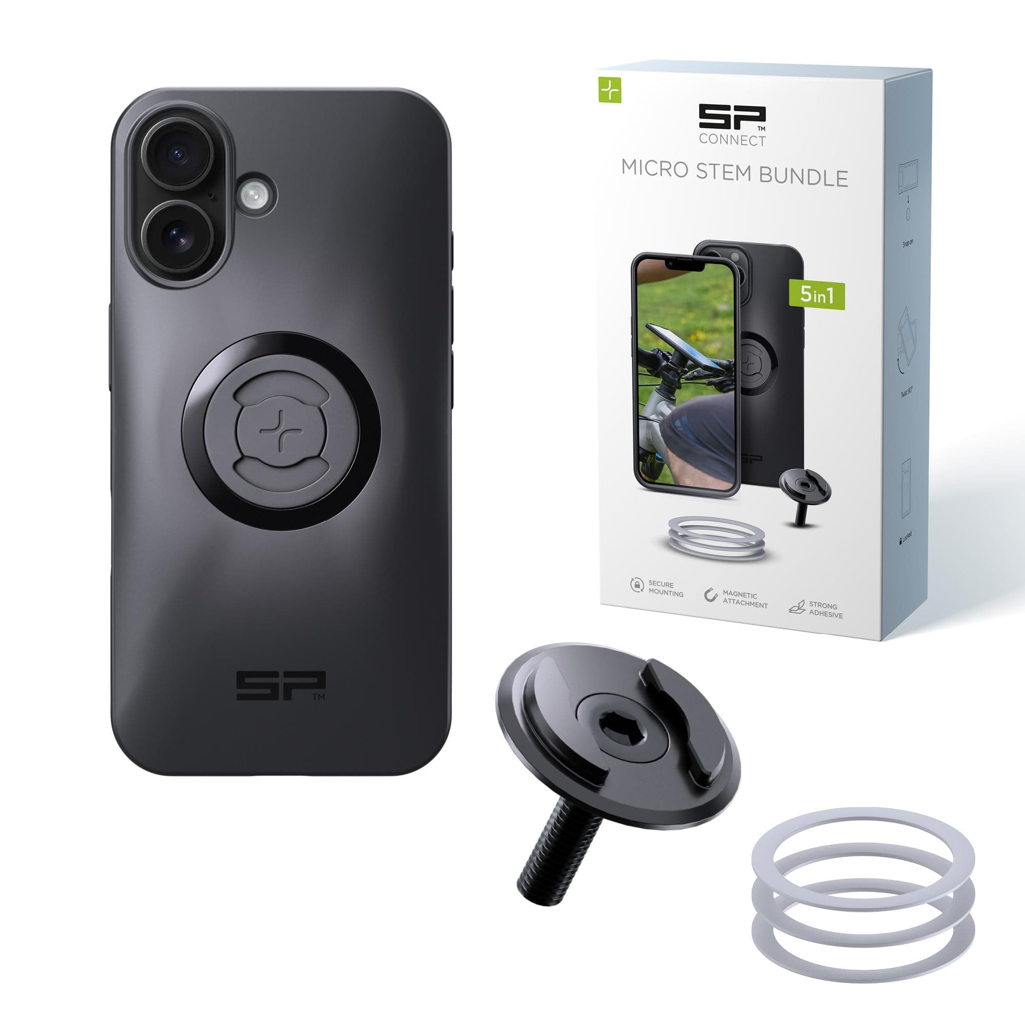 SP CONNECT Micro Stem Bundle | SPC+ | für iPhone 16 | Handy Halterung für den fahrradlenker 🚲